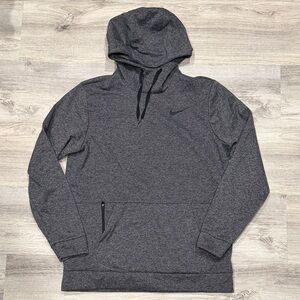 Nike Men's Charcoal Mock Neck Dri-Fit Hoodie